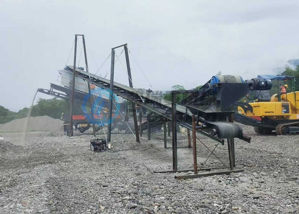 Malaysia River Pebble Mobile Crushing Production Line S-CS1200-2