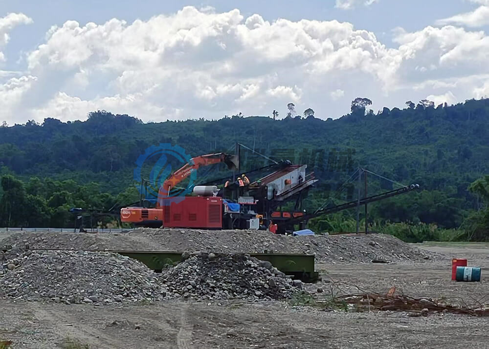 Malaysia River Pebble Mobile Crushing Production Line S-CS1200-2