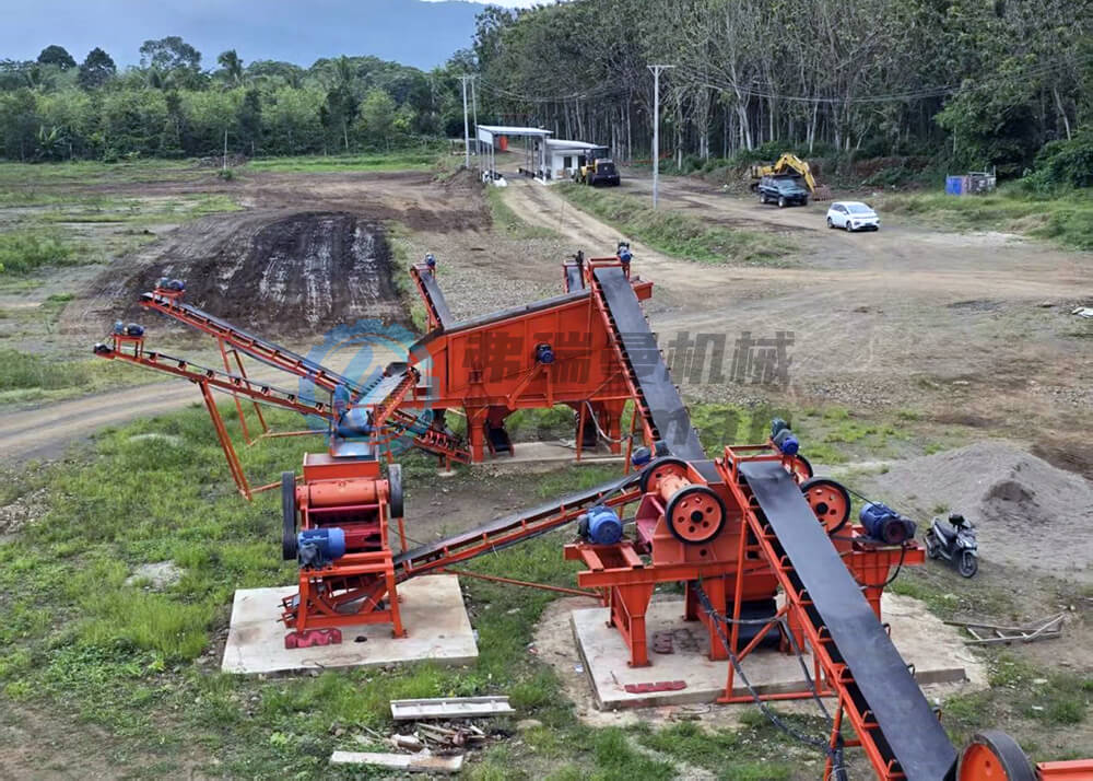 Indonesia River Pebble 100t/h Fixed Crushing Production Line Project