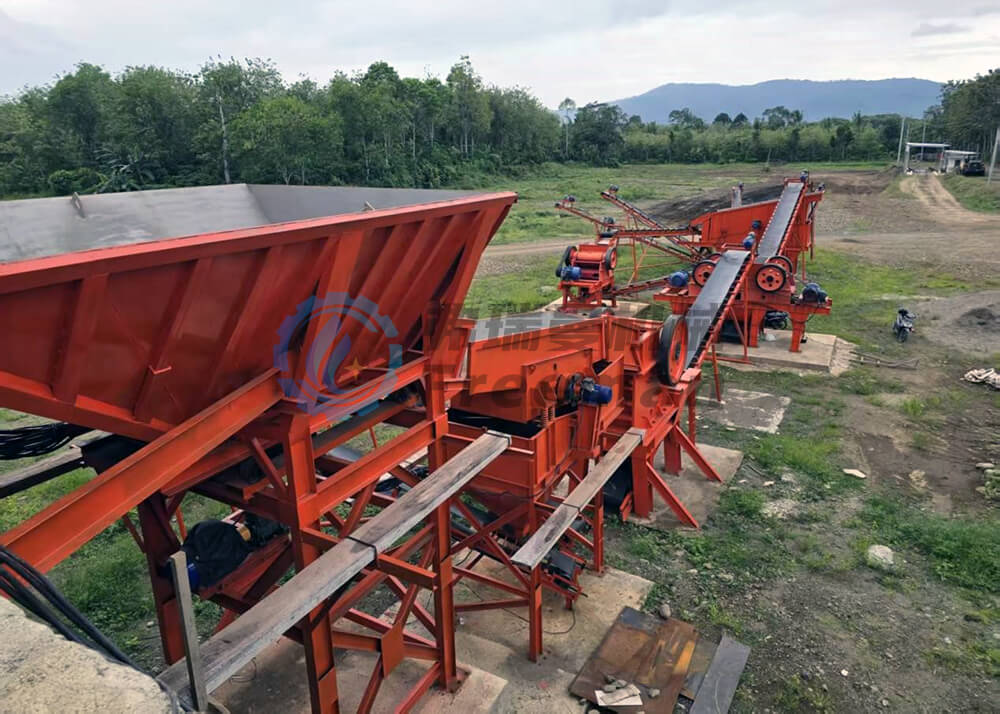 Indonesia River Pebble 100t/h Fixed Crushing Production Line Project